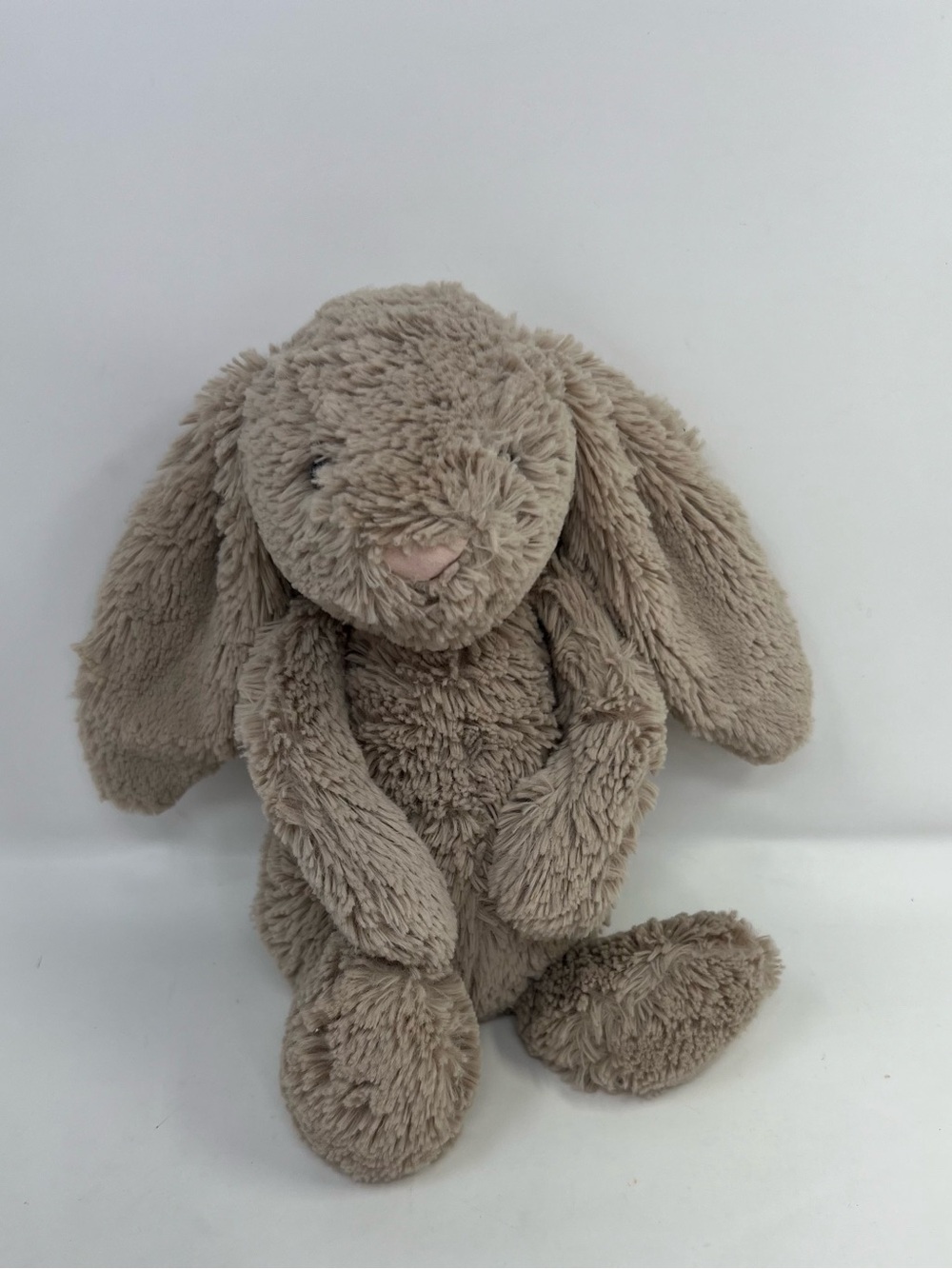 Jellycat Medium Bashful Taupe Bunny Plush Stuffed Animal 11.5" Preowned Rabbit